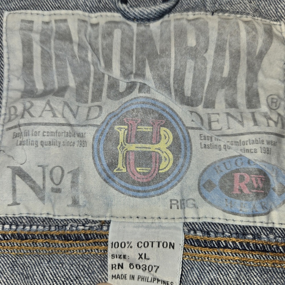 Union‎ Bay Vintage Denim Blue Jean Jacket Size XL - Picture 2 of 9